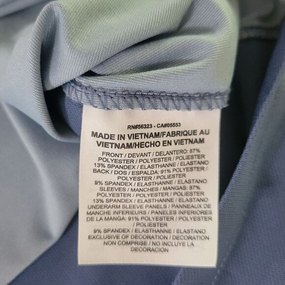 Nike Blue Dri-FIT Mobility Camo Golf Tech Sport Dri-FIT® Polo - Picture 9 of 12